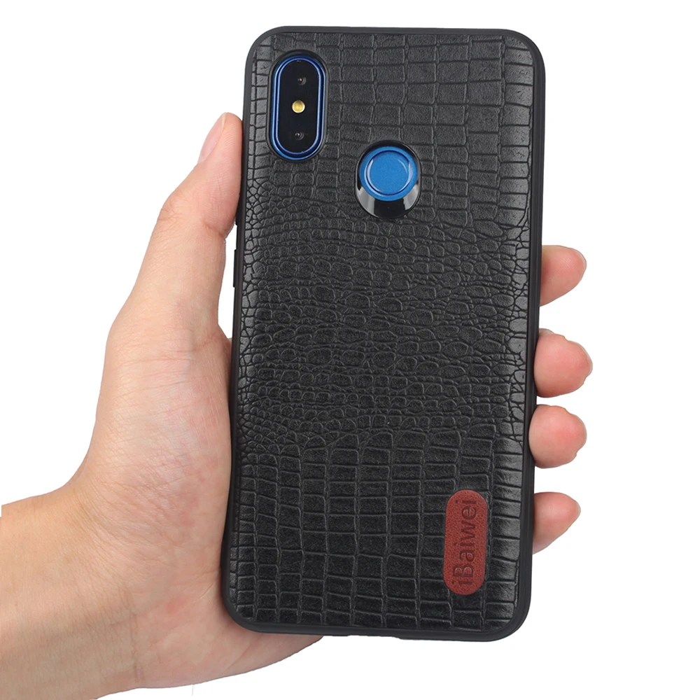 Для Xiaomi mi 8 крокодиловая текстура PC задняя крышка из искусственной кожи чехол
