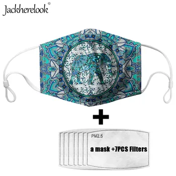 

Jackherelook Anti-Dust Mouth Mask Anime Indian Elephant Bohemian Mandala Brand Designer Anti-Bacteria 7PCS Filter Face Kid Masks