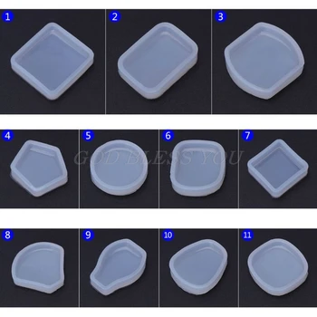 

Silicone Mold DIY Jewelry Making Round Geometric Fan Shape Pendant Epoxy Resin Crafts Jewelry Molds Equipments Cake Candy Mould