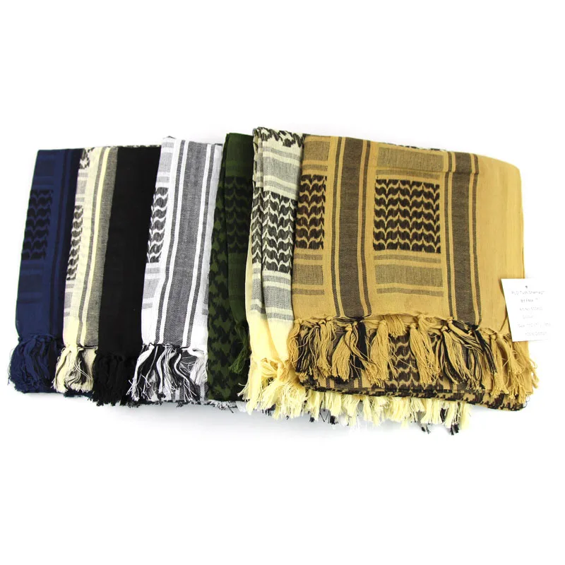 barbour scarf mens 110x110cm Arab Keffiyeh Scarf Military Tactical Windproof Cover Head Wrap Scarf Mask Thicken Bandanas Unisex Scarve Desert Shawl best scarves for men