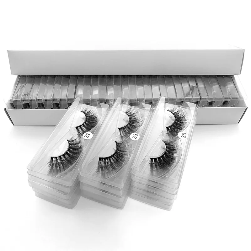 30/50/100 pairs Eyelashes Wholesale Hand Made Mink Eyelashes 3d Mink Hair Lashes Natural Lashes Makeup 3d Volume False Eyelashes