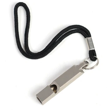 

Titanium Whistle With Cord Portable Emergency Hiking Camping Whistle Outdoor Survival Tools For Hiking Exploring Tools