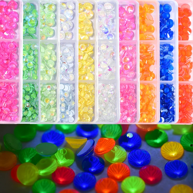 Neon and Luminous Colors Oleeya New Color Glass Crystal Non hot fix rhinestones