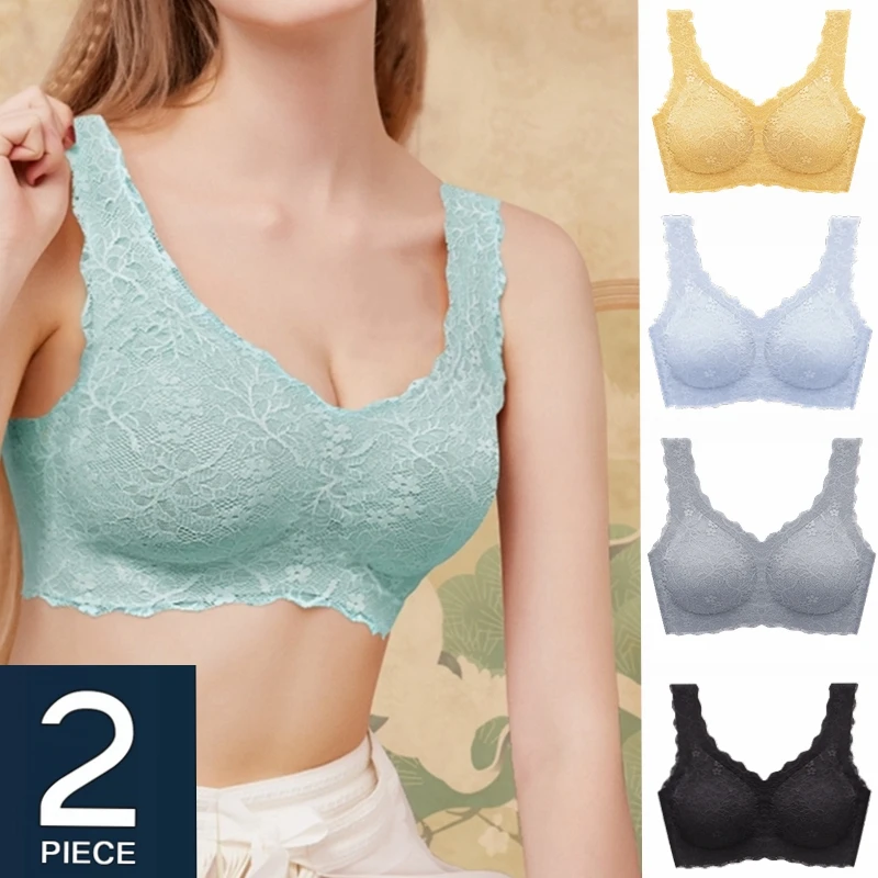 2 шт./лот бесшовное нижнее белье тонкий беспроводной бюстгальтер женские