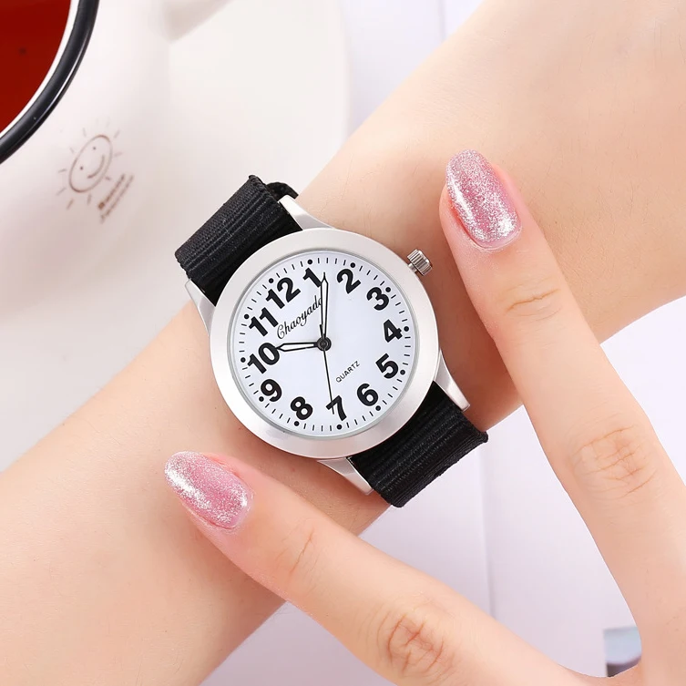 White-black chaoyada Новые известные Брендовые мужские Детские Модные кварцевые часы для мальчиков, электронные наручные часы для студентов - Цвет: White-black