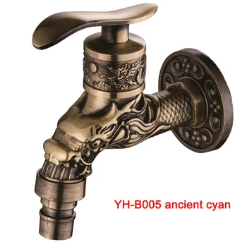 

Washing Machine Faucet Retro Vintage Carved Home Sink Garden Single Faucet Water Tap WWO66