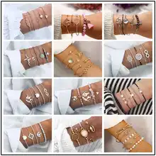 30 стильный браслет в стиле бохо, слон, сердце, ракушка, звезда, луна, бант, карта, Хрустальный браслет из бисера, женские очаровательные вечерние ювелирные изделия, аксессуары для свадьбы