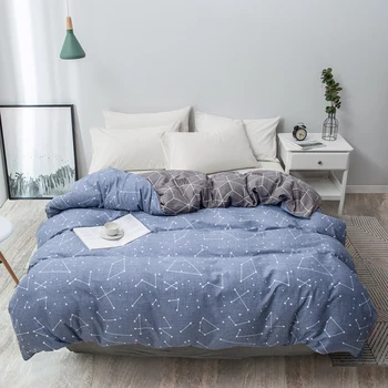 

Galaxy Star Printed Duvet Cover 1pc Quilt Cover 100% Cotton 150*200cm,160*210cm,180*220cm,200*230cm,220*240cm Size Bedclothes