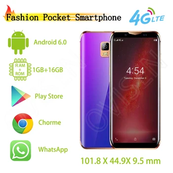 

Super Pocket Android Smartphone Anica i10s MTK6580 Quad-core Luxury Metal Frame Telephone Face ID GPS Google Play Store