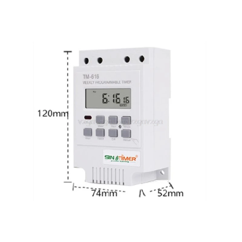 TM616W-4 цифровой электронный таймер 220V 30A Еженедельный Программируемый релейный контроллер N20 19 Прямая поставка