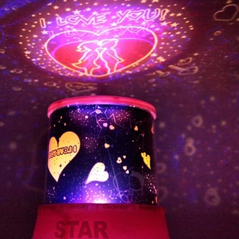

2020 new star light color projection light LED creative desk lamp romantic lover Night Light Gift AA battery powered