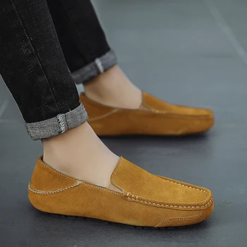 

Casual Shoes Men Fashion Loafers Men's Moccasins Shoes slip on outdoor breathable Handmade Driving Flats Shoes For Men