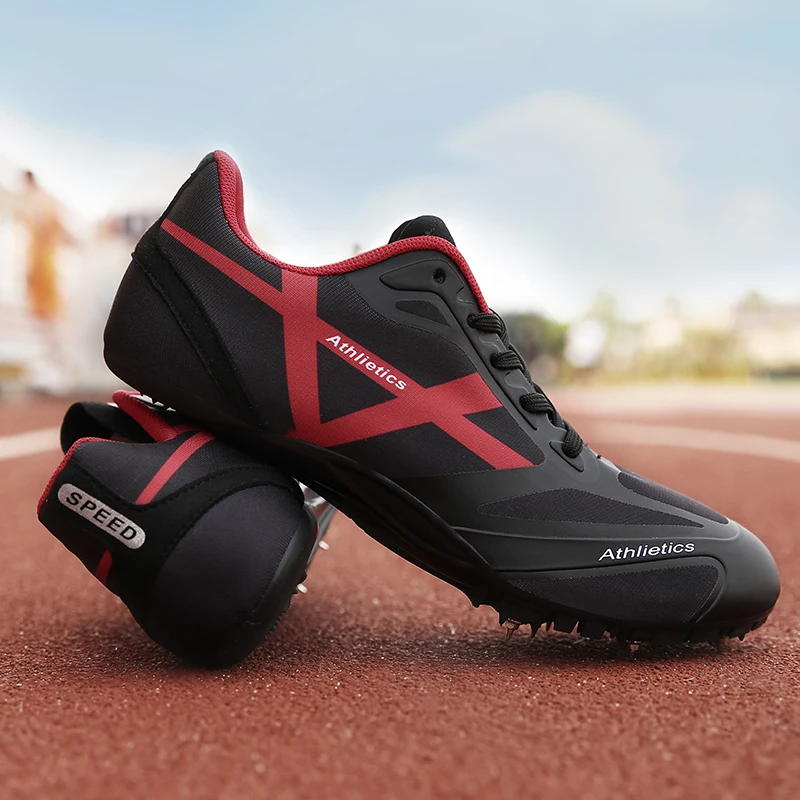 Трек поле обувь для мужчин шипы Легкая спортивная обувь для женщин легкие удобные кроссовки для бега гвозди Мужская обувь для тренировок на открытом воздухе