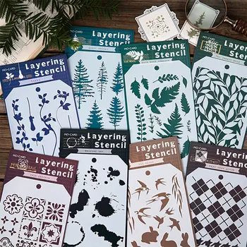 

Drawing Template Ruler Forest Tree Plants Hollow out Template Stationery Children Drawing Figure Ruler Painting Scratch Paper