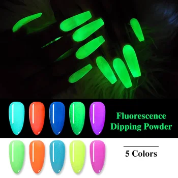 

NICOLE DIARY 8pcs Fluorescence Neon Acrylic Dip Nail Powder With Tool Gradient Pigment Dipping Nail Powder Nail Art Decoration