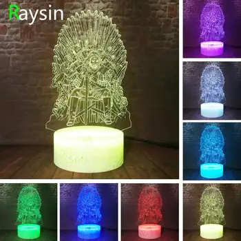 

Game of Thrones: Iron Throne Eddard Stark Smart 7 Colors Change Crack Base Night Light Child Fans Boys Xmas Holiday Toys Gifts