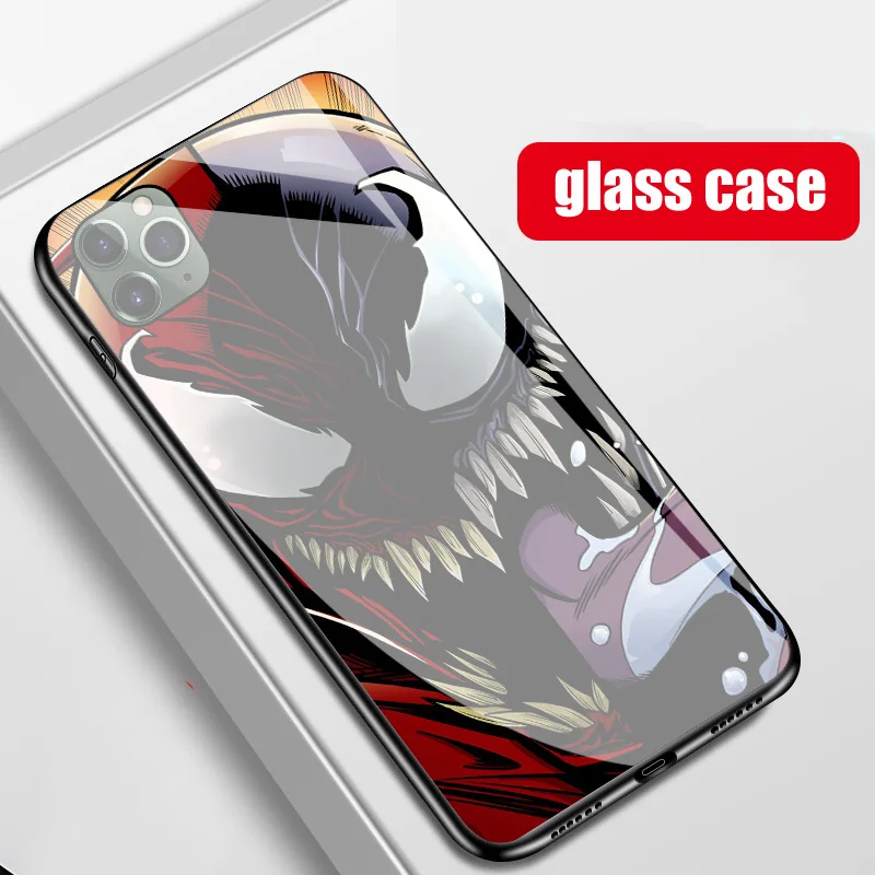 Чудо-яд Newes стеклянный чехол для телефона для iphone 6 6s 7 8 plus X XR XS Max 11 pro max samsung s8 s9 s10 plus Venom Marvel