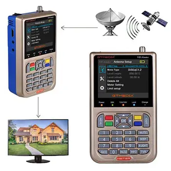 

GTMEDIA V8 Finder METER Digital Satellite Finder HD 1080P Sat Finder DVB S2 S2X LNB short circuit protection Finder Satfinder