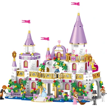 

Princess Windsor's Castle Royal carriage Model Building Blocks sets Bricks Compatible with Friends Classic Kids Toys Girls gift