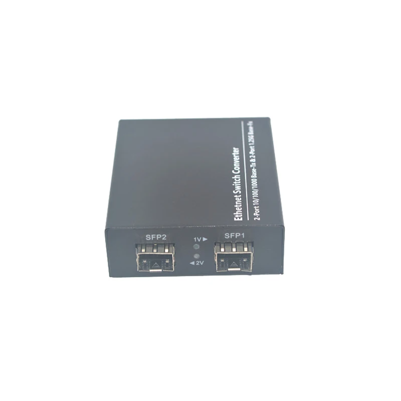 2 Giga SFP and 2 1000Mbps Tx Port Fiber Transceiver Media Converter with SFP Modules 2