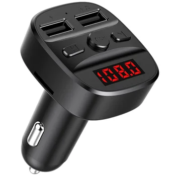 

2.1A Dual USB Digital Display bluetooth FM Transmitter Fast Charging Car Charger For iPhone For Huawei P30 Mate 30 For Xiaomi