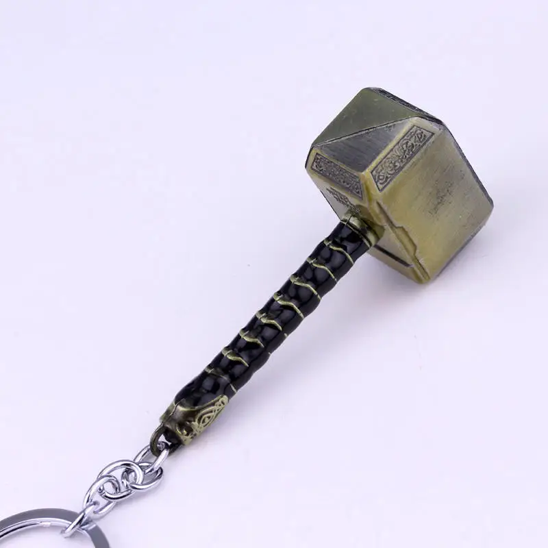 Thor Hammer металлический автомобильный брелок для ключей Marvel Мстители эндшпиль танос оружие Железный человек брелок для ключей для мужчин автомобиль