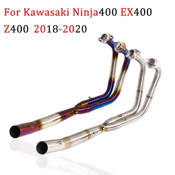 

Motorcycle Exhaust For Kawasaki Ninja 400 Z400 2018 2019 2020 Z 400 EX400 Full Systems Escape Modified Front Link Pipe Muffler