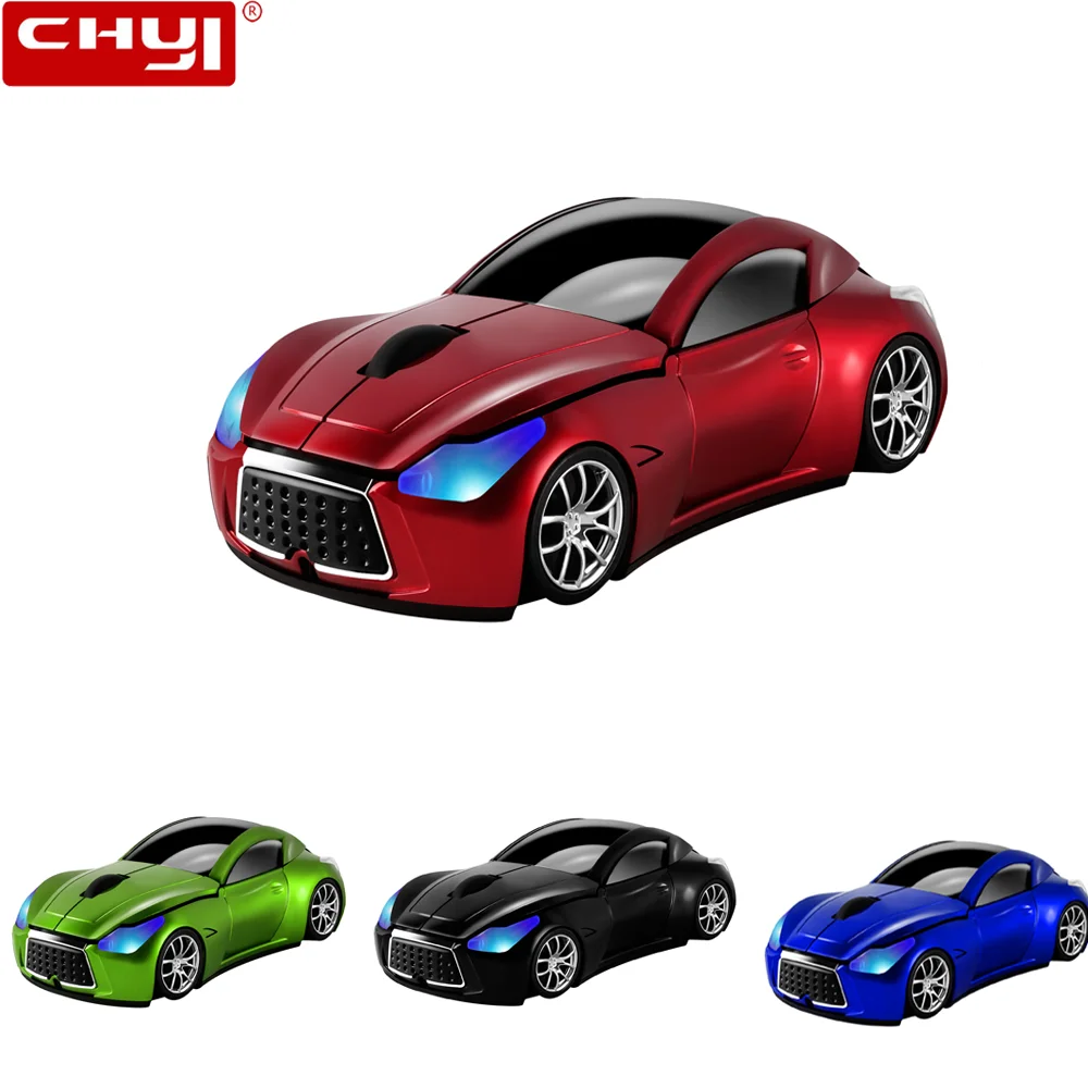 Mini Computer Mouse USB Optical Wireless Mouse 1600DPI 3D Sport Car