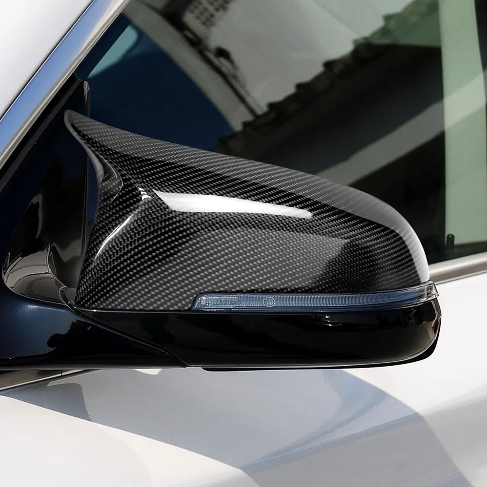 

Car Wing Mirror Cover Rearview Mirror Caps Replacement Carbon Fiber Fit For BMW New 5 Series F10 F18 F07 530 535 525LI 2014-2016