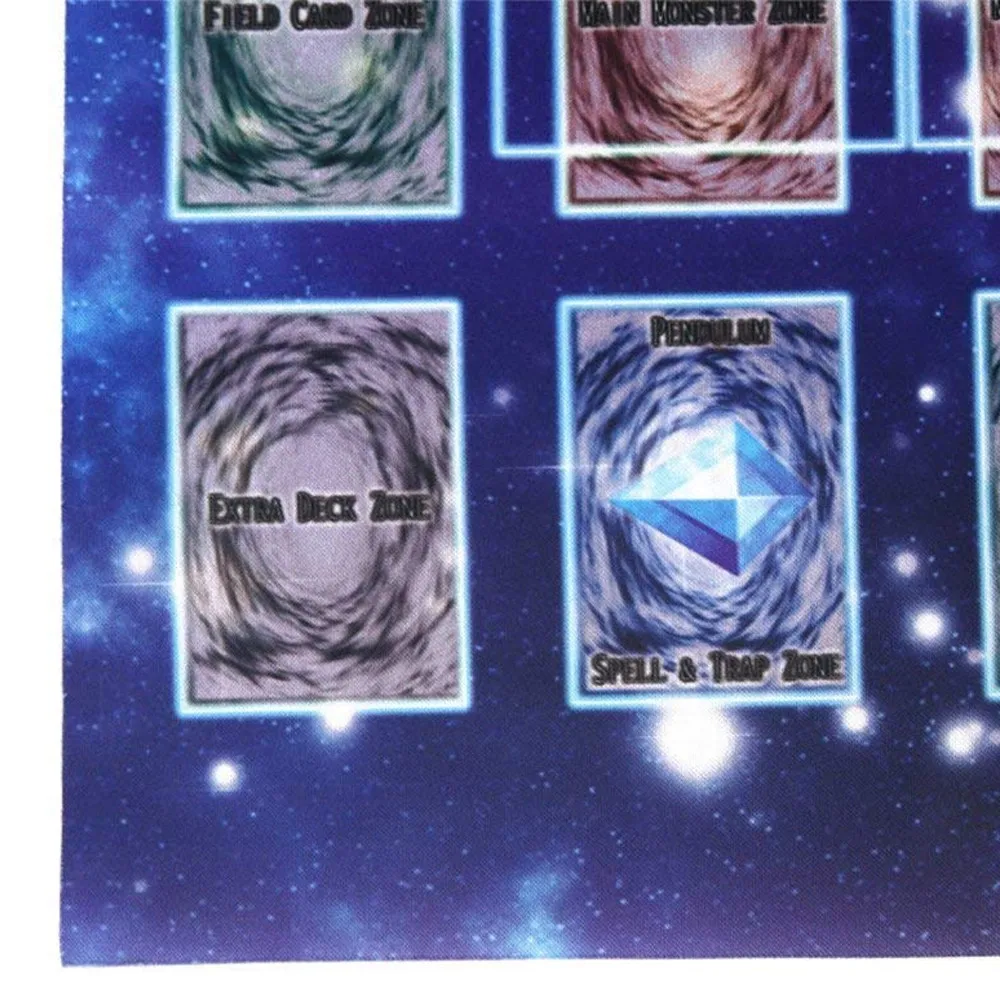 Резиновый игровой коврик 60x60 см для соревнований в стиле Галактики Yu gi oh карты