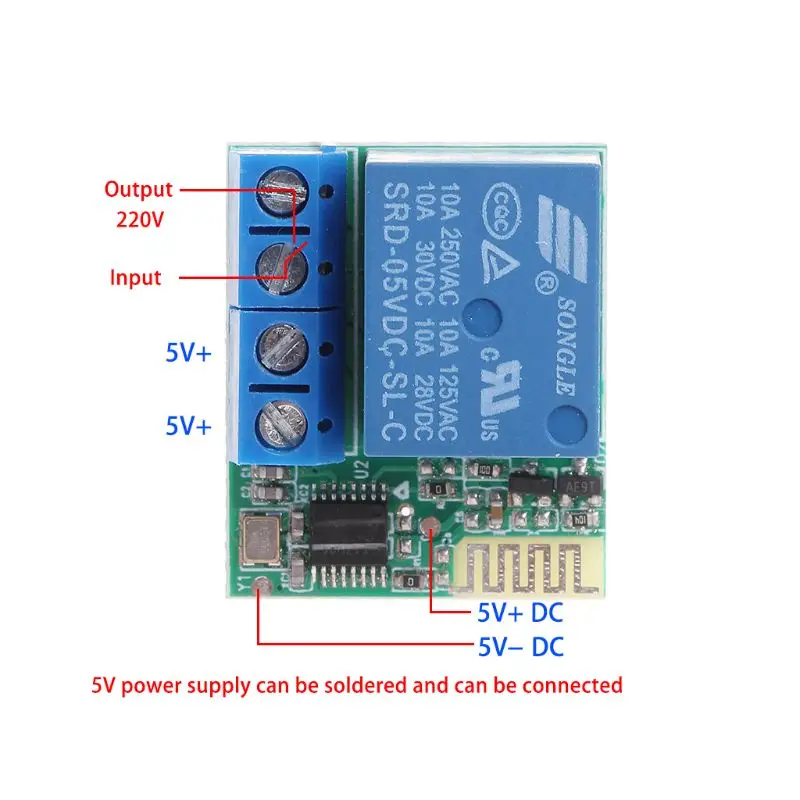 Relais Schalter Modul Bluetooth APP Steuer 1CH Zugangskontrollmotor LED Licht 