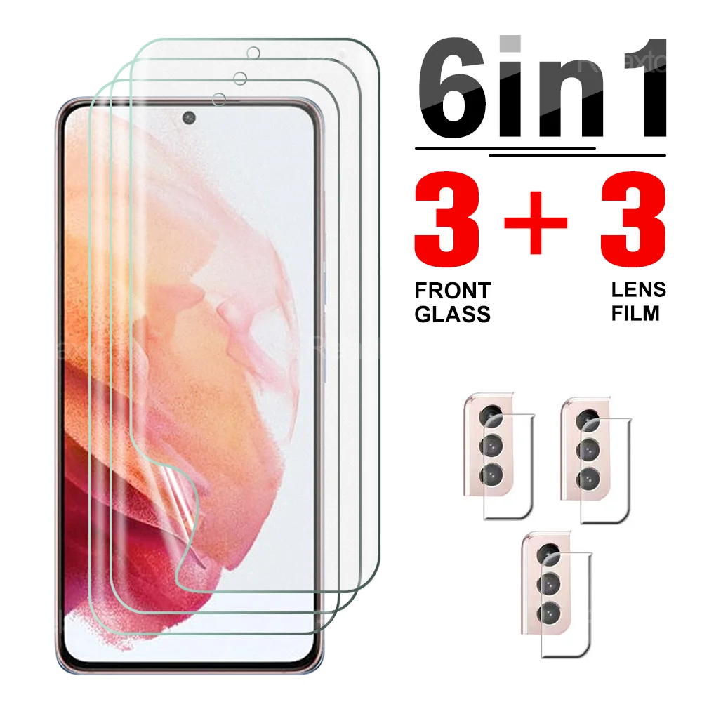 6IN1 Hydrogel Soft Film Full Coverage Protection For Samsung Galaxy S21 FE Plus Ultra 5G Screen Protector Safety Protective Film mobile protector