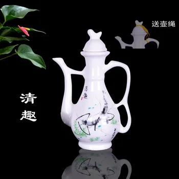 

Antique Ceramics Hip Flask Chinese Style Home Hand Painted Flagon Portable Alcohol Disinfector Flasque Alcool Home Garden EF50HF