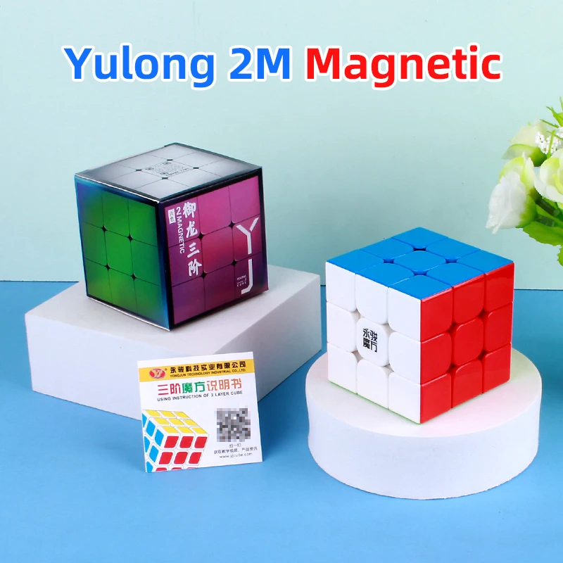 Cubo Mágico Magnético 3x3x3 Yulong V2 M Yj Stickerless em Promoção