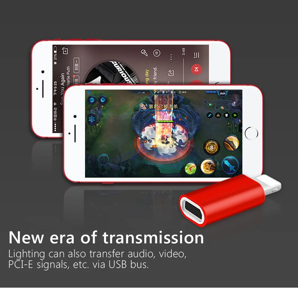 !ACCEZZ 5PC Mini Micro USB To Lighting For Apple Adapter For iphone X XS XR 6S 7 5S Plus PC Data Charging OTG Converter For ipad (8)