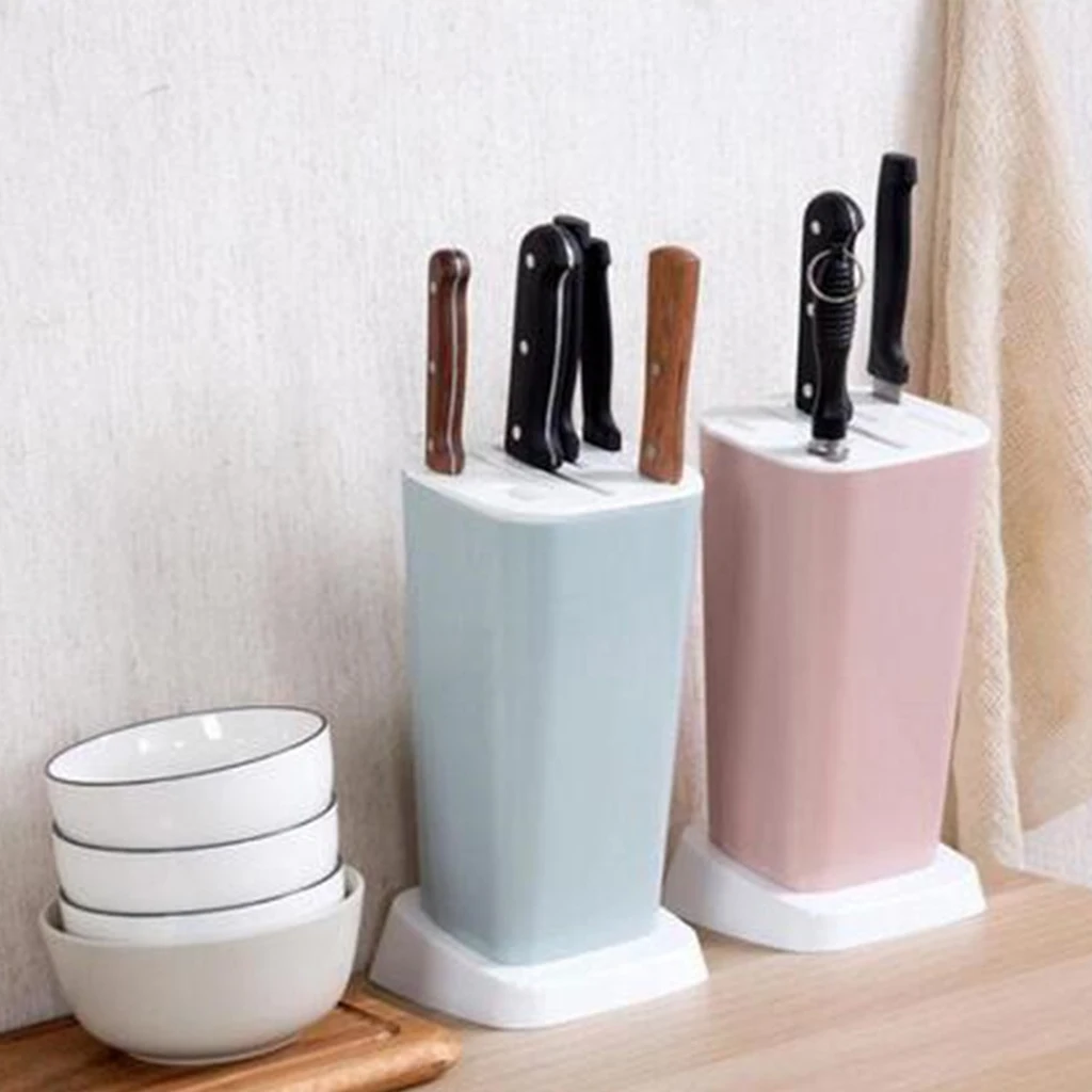 Kitchen Knives Holder Plastic Kitchen Block Dock Drying Rack for Fruit Knife/Kitchen Knives/ Kitchen Scissors