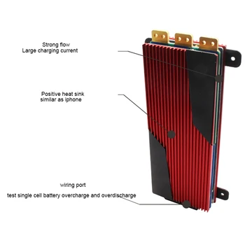 

16S 48V LiFePO4 lithium battery protection board high current eBike electric vehicle 200A with balanced 16 core PCB BMS