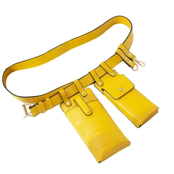 

New Fashion Women Ladies Waist Bags Pure Color Waist Packs Chest Fanny Belt Bag Female PU Phone Pouch Bags