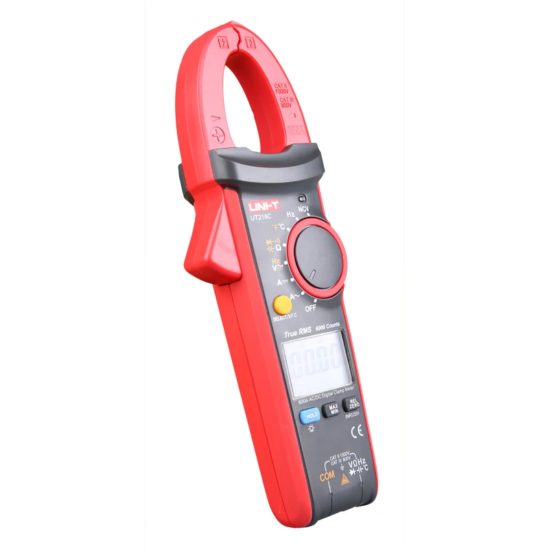 Цифровой токоизмерительный прибор UNI T UT216C 600A NCV V.F.C мультиметр с ЖК дисплеем и