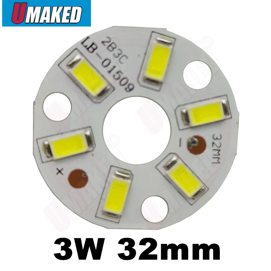 3 Вт 32 мм 330 лм SMD5730 яркость SMD световая панель полная мощность Светодиодная лампа