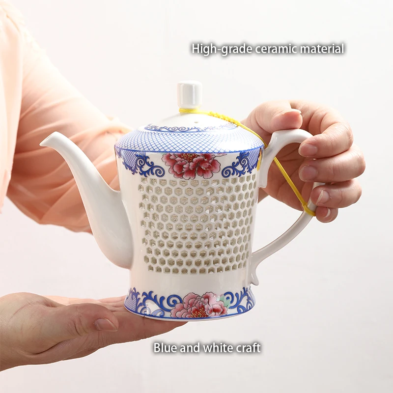 Traditional Chinese Blue White Porcelain Tea Set Green Puer Tea Cup Pot Ceramic Teapot Kungfu Teaset Teatime Drinkware Teaware