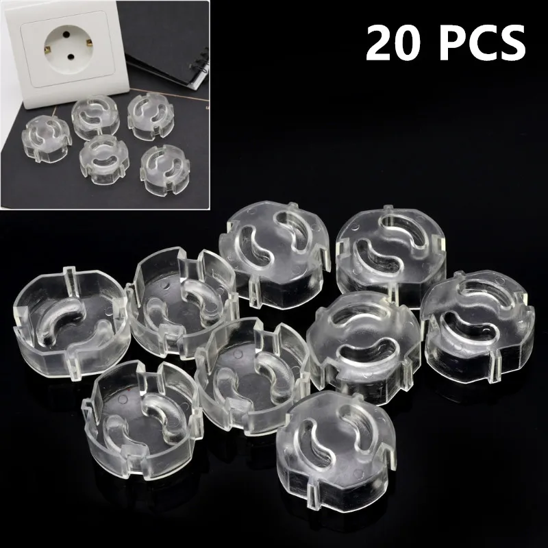20PCS 1/10/20 штук розетка европейского стандарта крышка розетки Безопасность детей малышей защита от поражения электрическим током Вилки протектор - Цвет: 20PCS
