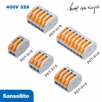 

2-5pcs Free shipping electrical wire Connector fast home improvement cable Connection push in connector splicing terminal block