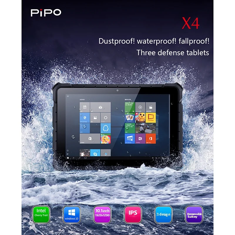 PiPo x4 планшетный ПК 10 1 дюймов 4 ГБ ОЗУ 64 Гб ПЗУ Windows Домашняя Intel Cherry Trail T3 Z8350