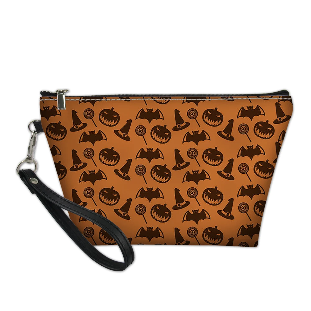 

2020 Ghost Pumpkin Lantern Bat Printing Cosmetic Bag Halloween Style Outdoor Travel Cartoon Trick Or Treat Festival Makeup Case