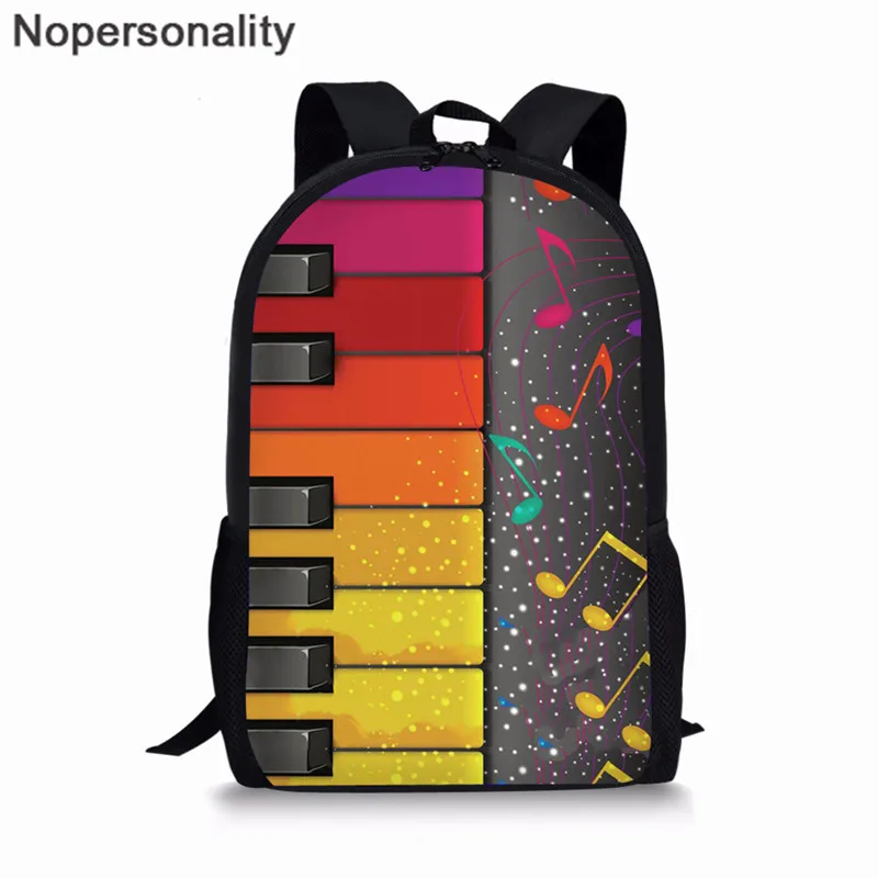 L5283C Nopersonality Черный Принт пианино школьная сумка наборы для подростков девочек мальчиков книга сумки повседневные женские большой дорожный Рюкзак Mochila - Цвет: L5283C