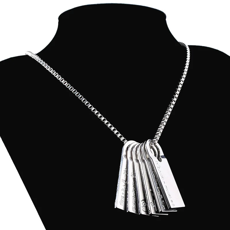 Game Death Stranding Necklace Men Metal Norman Reedus Fomulas Pendant Necklace Long Chain choker collares Fashion Jewelry