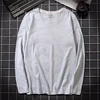 2022 Autumn Mens T shirt 100% Cotton Long Sleeve Slim T-shirt Male Pure color High-Quality casual tee shirt white Plus size 5XL ► Photo 3/5