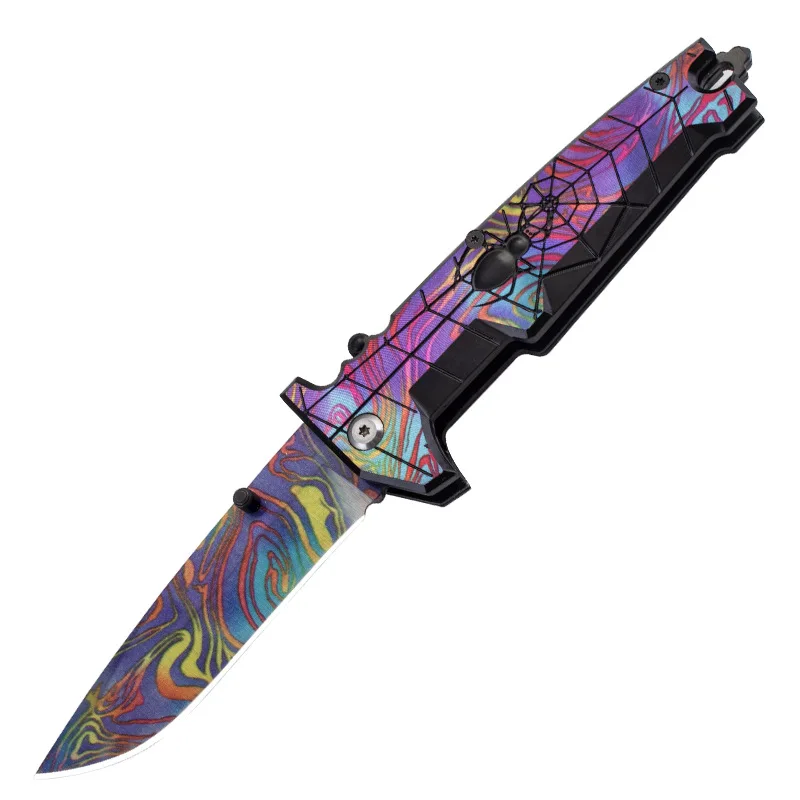 

Self-Defense Knife Hunting Outdoor Combating Knives Utility Knife Colorful Special Camping Tool Stainless Steel Metalworking