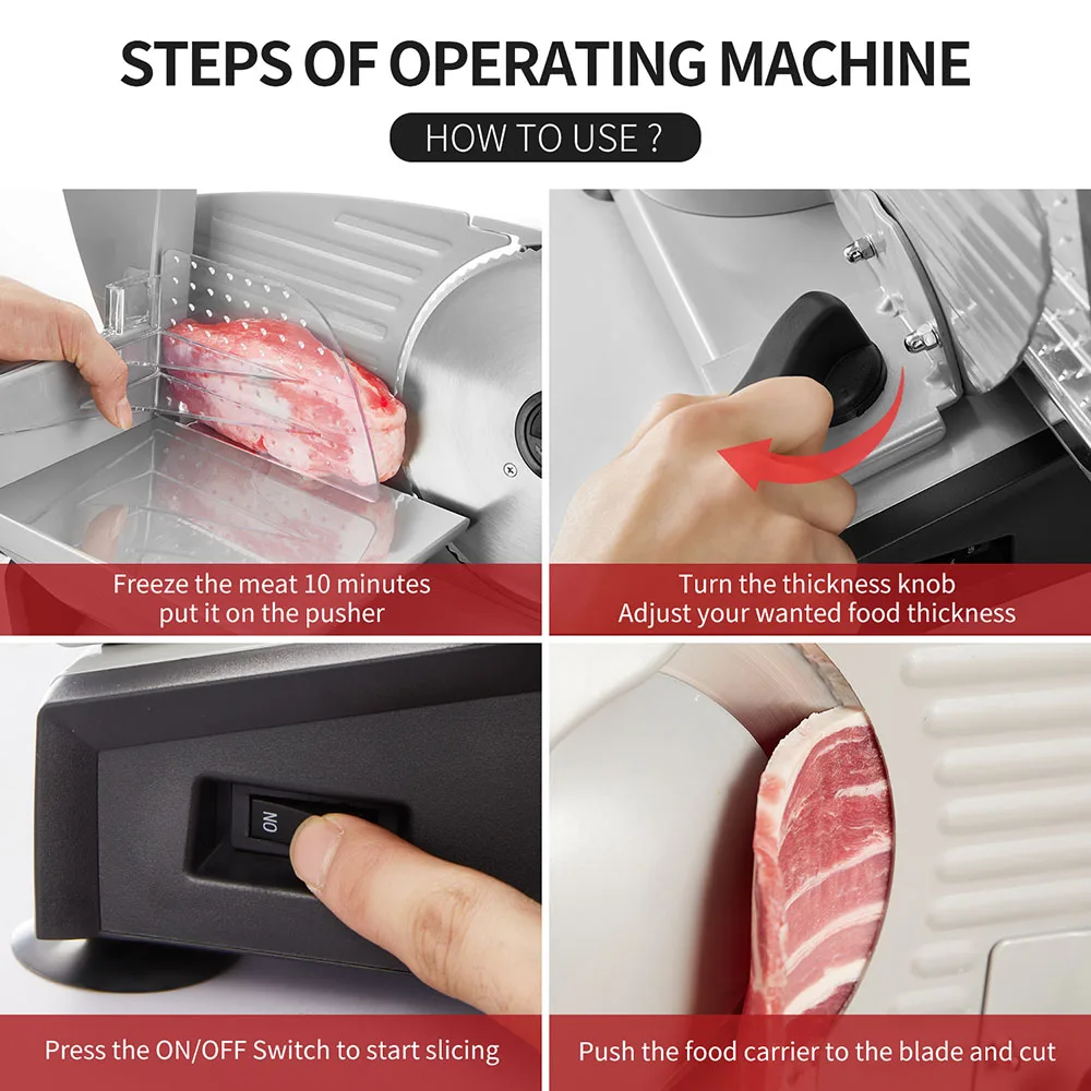 US $131.00 Home Electric Slicer Multifunction Electric Meat Planer SemiAutomatic Kitchen Meat Slicer Fruit And Vegetable Slicer 110v220v